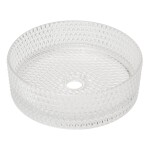 Umyvadlo na desku SAT Purity 36x36 cm čirá bez otvoru pro baterii, bez přepadu SATGLA3636T SATGLA3636T