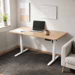 Ergonomický stůl s plynulou regulací výšky 120x60cm, melamin, dub, LT-H2210 OAK