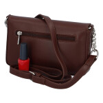 Trendová dámská menší koženková kabelka Ibis, tmavě hnědá