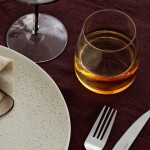 Broste Sklenice na vodu Amber 350 ml, oranžová barva, sklo