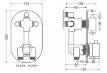 MEXEN/S - Kai DR70 podomítkový vanový SET s výtokovou hubicí + slim sprcha 25 cm, černý 77602DR70251-70