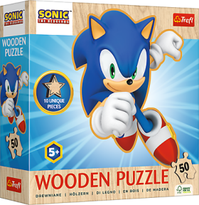 Dřevěné Puzzle 50 dílků Sonic - Top Mark