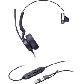 Yealink UH44 Mono Teams USB-C/A Headset otevřená (On Ear) kabelová černá telefon