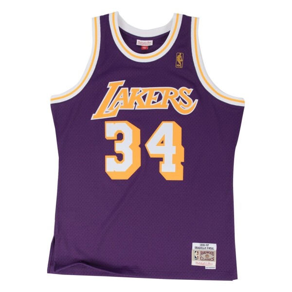 Mitchell & Ness Pánský dres Los Angeles Lakers NBA Shaq O'Neal #34 1996-97 Swingman - Fialová Velikost: S