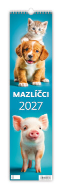 Nástěnný kalendář 2027 vázankový Helma Mazlíčci