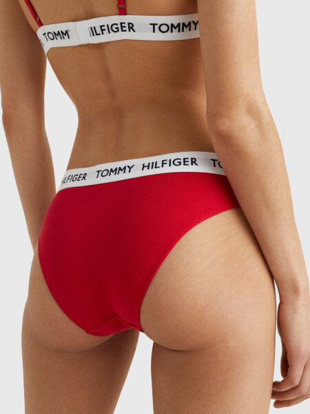 Dámské kalhotky TOMMY 85 STRETCH COTTON LOGO BRIEFS UW0UW02193XCN červená TOMMY Hilfiger