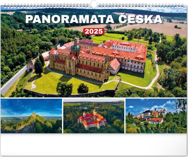 Kalendář 2025 nástěnný: Panoramata Česka, 48 33 cm