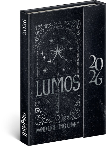 Diář 2026: Harry Potter/Lumos - týdenní, magnetický, 11 x 16 cm