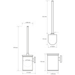 SAPHO - X-STEEL WC štětka závěsná, nerez mat XS305