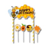 Dortisimo Zápich do dortu Happy Birthday medový (5 ks)