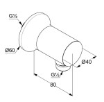 KLUDI - Nova Fonte Nástěnné kolínko, chrom 2054305-35