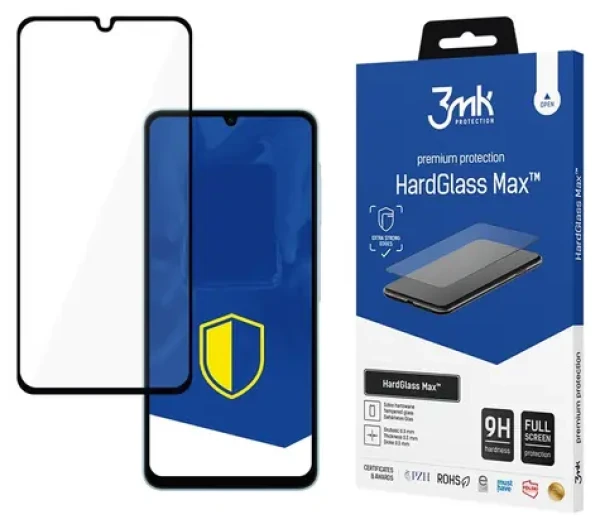 3mk HardGlass Max Black / Tvrzené sklo / Samsung Galaxy A06 / Přes celý displej
