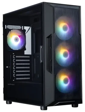 ZALMAN i3 Neo V2 černá / Skříň / ATX / 1x USB 3.2 Gen2 Type-A + 1x USB-C 3.1 Gen2 / 4x 120mm RGB / bez zdroje (i3 Neo V2 Black)