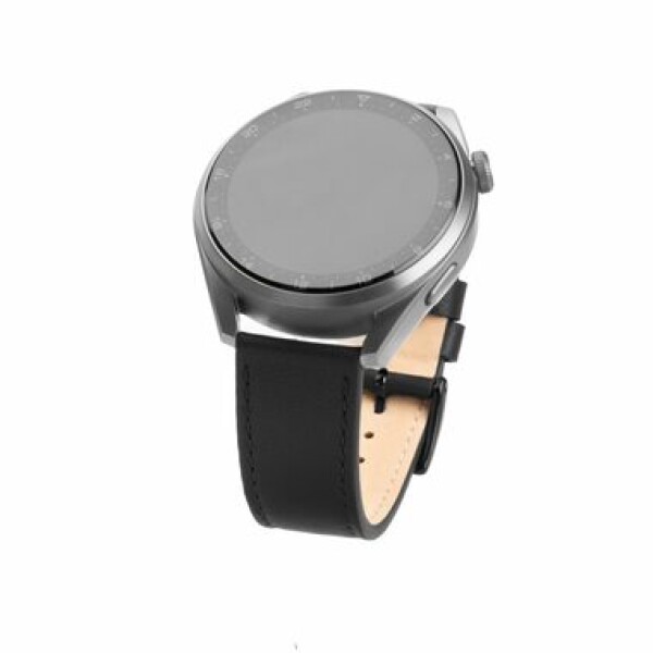 FIXED Leather Strap Kožený řemínek s šířkou 20mm pro smartwatch černá (FIXLST-20MM-BK)