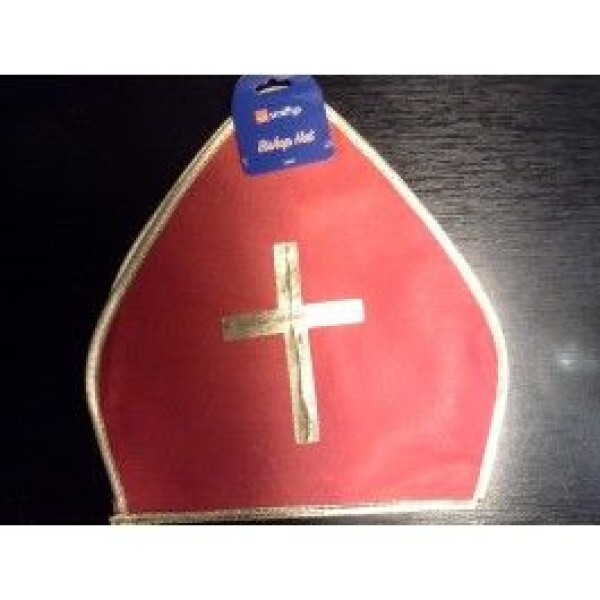 Smiffys.com Čepice - Mikuláš červená - MITRA