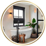 REA - Zrcadlo LED 60cm MMJ BRUSH ROSE GOLD HOM-05506