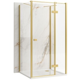 REA/S - Sprchový kout Atlas 120x80 Brush Gold vpravo KPL-K4777