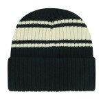 47 Brand Pánská zimní čepice Anaheim Ducks NHL Harbor Stripe ’47 CUFF KNIT Black