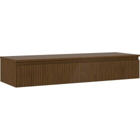MEXEN/S - Rivel koupelnová skříňka pod umyvadlo 140 cm s deskou, 1 šuplík, reliéf , ořech 91A20-14023-1-BFC86
