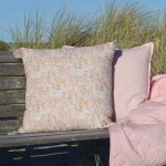 Chic Antique Povlak na polštář Aix Flowers Rose/Sky Blue 50 × 50 cm, růžová barva, textil