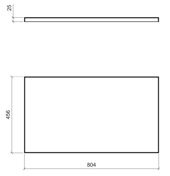 COMAD - Deska 80cm, CAPRI WHITE 5907611647981