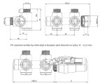 HOPA - THERMCOMB-SET, středový ventil (Z4K) s připojením pro elektrickou tyč - Barva - Chrom, Varianta - Pravá RDTHERMCOMSETRC