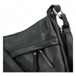 Luxusní dámská kožená crossbody kabelka Lukas, černá