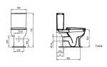 Ideal Standard WC kombi, zadní/spodní odtok, bílá T283401