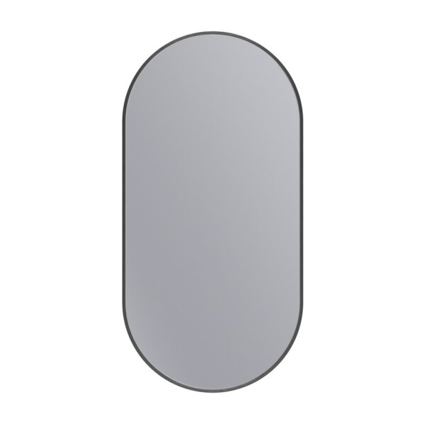 Erga Oval, oválné zrcadlo 45x90cm, černý rám, ERG-V01-OVAL-4590-BK