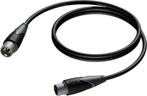 Procab XLR černá / Kabel / XLR (M) - XLR (F) / 0,5 m (CLA901/0.5)