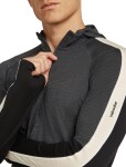 ICEBREAKER Mens 200 Oasis+ LS Half Zip Hood, Black/Jet Heather/Undyed/Cb velikost: M