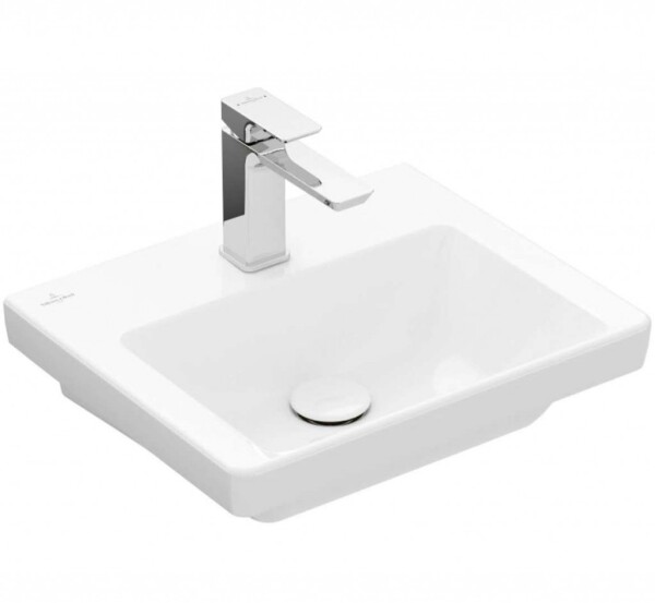 VILLEROY & BOCH - Subway 3.0 Umývátko 45x37 cm, bez přepadu, otvor pro baterii, CeramicPlus, alpská bílá 437046R1