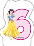 Procos Princess dortová svíčka bílá s růžovým číslem 6 a s princeznou Procos Princess dortová svíčka bílá s růžovým číslem 6 a s princeznou