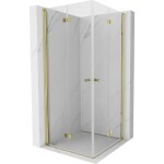 MEXEN/S - Mist-F Duo sprchový kout skládací dveře 90 x 90, transparent, zlato 8A6-090L-090P-50-00