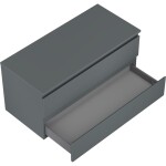 MEXEN/S - Orio koupelnová skříňka pod umyvadlo 100 cm s deskou, 2 zásuvky, grafit mat 91A10-10047-2-BFFC66