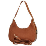Stylová dámská koženková kabelka na rameno Agatha, hnědá