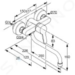 KLUDI - Logo Neo Dřezová baterie, chrom 379240575