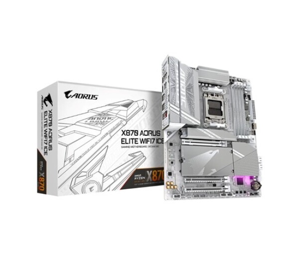 GIGABYTE MB Sc AM5 X870 A ELITE WF7 ICE, AMD X870, 4xDDR5, 2xHDMI, 2xUSB4, WiFi EDF_1821544