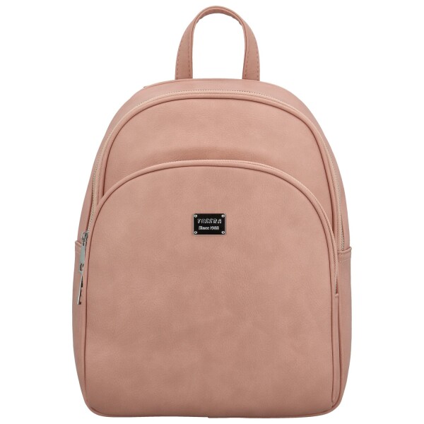 Trendy dámský koženkový kabelko-batoh Renie, růžový