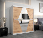 Šatní skříň Abi Bo Barva korpusu: Dub Sonoma, Rozměry: 150 cm, Dveře: Černá