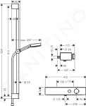 HANSGROHE - Pulsify Select Set sprchové hlavice, 3 proudy, EcoSmart, tyče 959 mm a hadice, matná černá 24171670