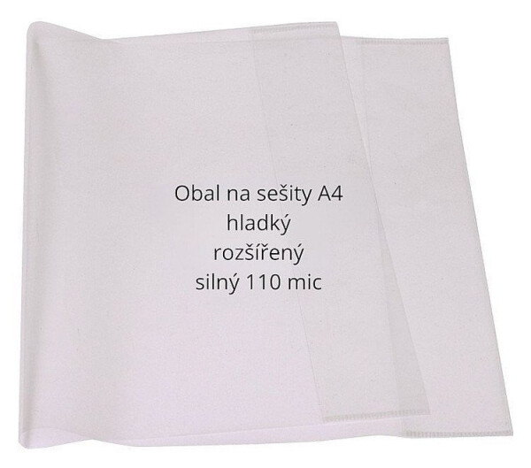 Obaly na sešity CONCORDE A4 rozšířené, 110mic, sada 10ks