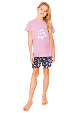 Dívčí krátké bavlněné pyžamo Vícebarevné Yoclub