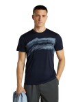 Pánské merino triko krátký rukáv ICEBREAKER Mens Merino 150 Tech Lite SS Tee Getaway, Midnight Navy velikost: XXL
