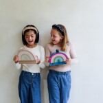 MIMI & LULA Dětská šperkovnice Pink Rainbow, růžová barva, textil