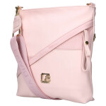 Moderní dámská koženková crossbody kabelka LB Ettela, růžová