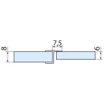 Polysan VITRA LINE těsnění mezi skla praporek 2000mm, na sklo 8mm, 309B5-08