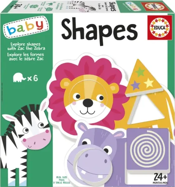 EDUCA Baby vkládačka Prozkoumej tvary se zebrou Zakem