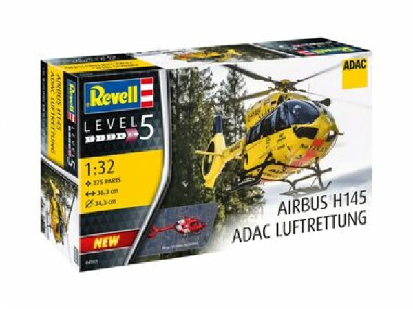 Revell vrtulník H-145 ADAC/REGA Plastic ModelKit 04969 1:32