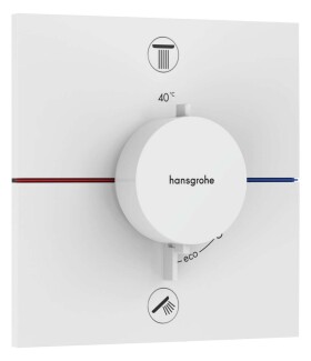 HANSGROHE - ShowerSelect Comfort E Termostatická baterie pod omítku, pro 2 spotřebiče, matná bílá 15578700
